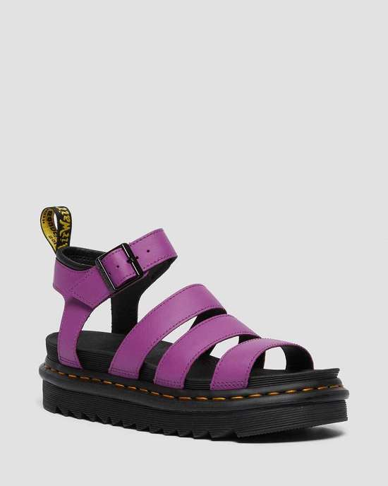 Sandalias Ligeras Dr. Martens Blaire Strap Mujer Morados MX-15239